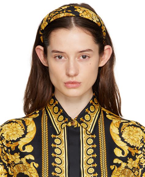 versace black headband|Versace hair band.